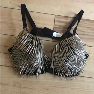 Black Spiky Bra
